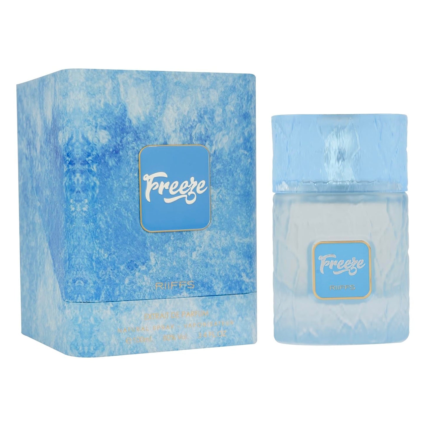 Freeze unisex perfume. 100 ml fresh aquatic fragrance blue bottle