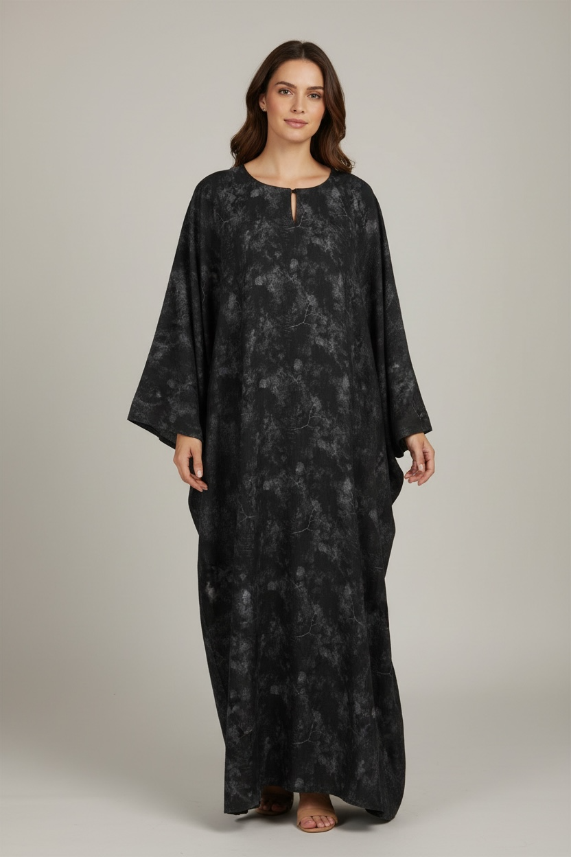 Luxury Cotton Printed Closed Abaya – Everyday Modest Wear (3 Colours)