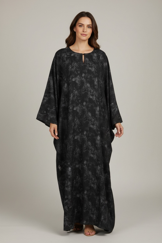 Cotton Printed Closed Abaya