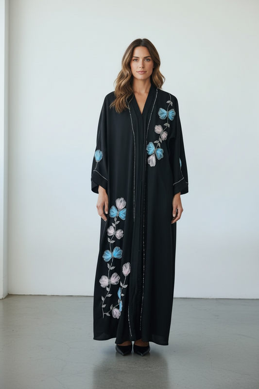 black-stone-puffy-net-butterfly-floral-abaya-front-view.jpg