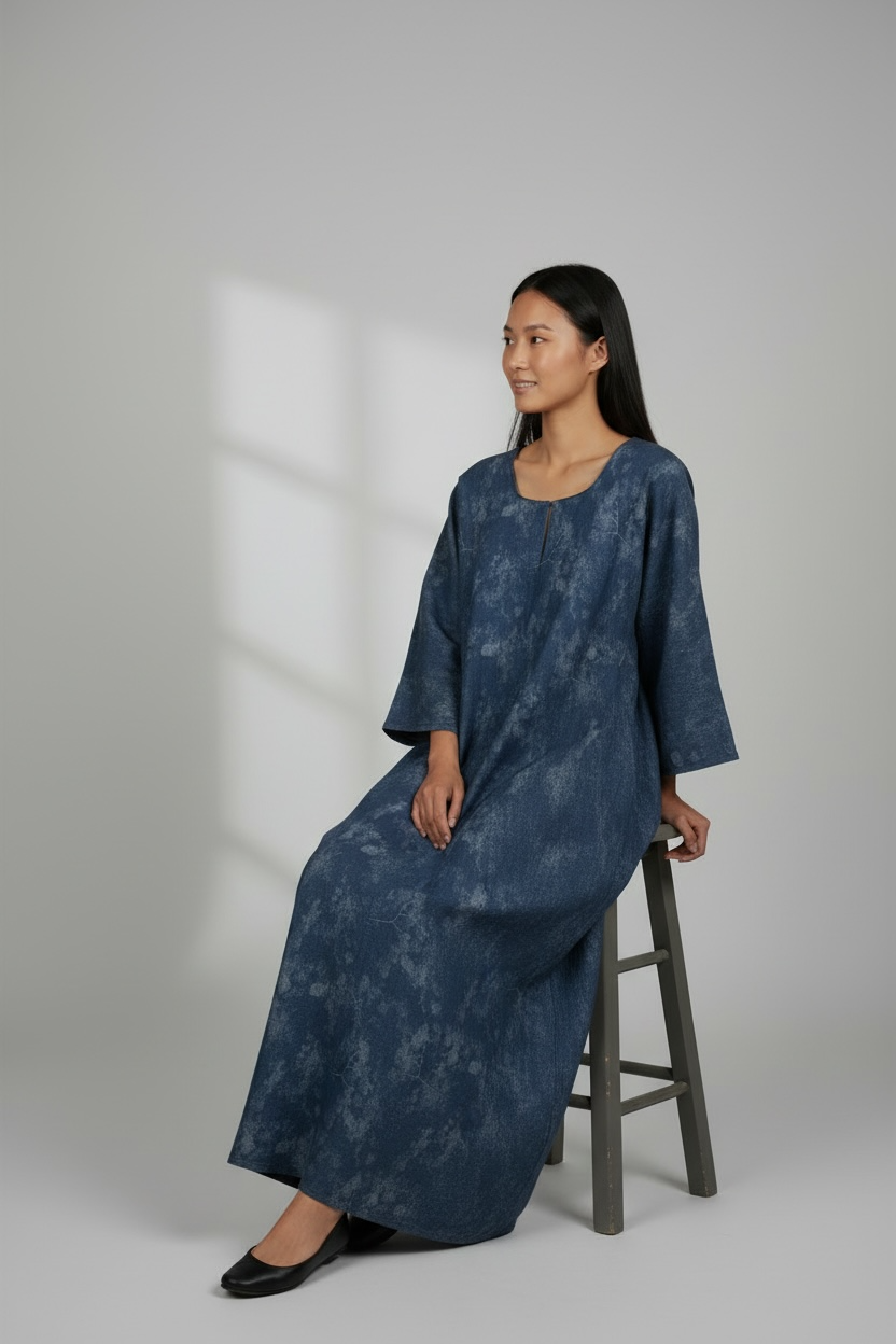 Luxury Cotton Printed Closed Abaya – Everyday Modest Wear (3 Colours)