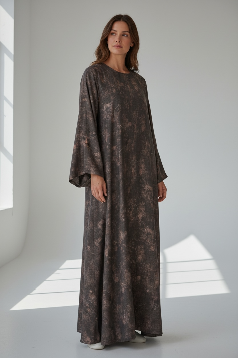 Luxury Cotton Printed Closed Abaya – Everyday Modest Wear (3 Colours)