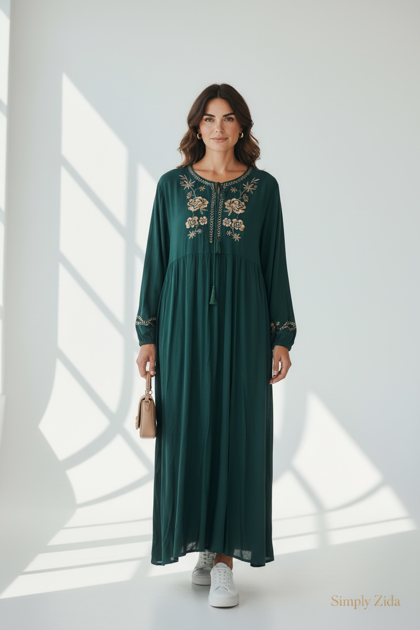 Noor Embroidered Maxi Dress