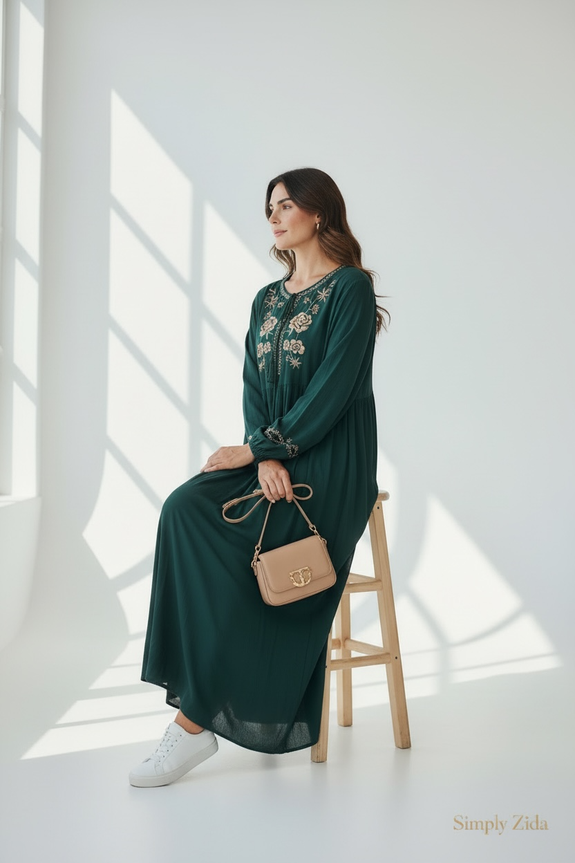 Noor Embroidered Maxi Dress