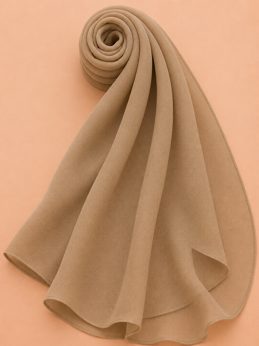 Premium dusty rose georgette hijab with lightweight soft drape by Simply Zida