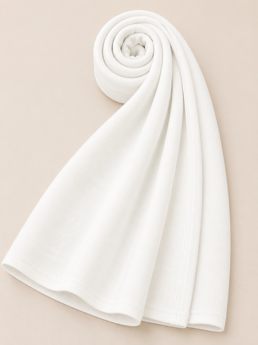 Premium Jersey Hijab – Pure White